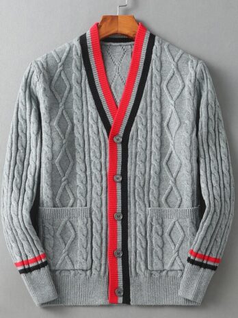 Patchwork Stripes Famous  Men Sweaters