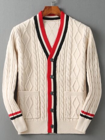 Patchwork Stripes Famous  Men Sweaters