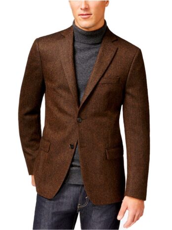 Dark Coffee Brown Herringbone  Tailor Made Jacket