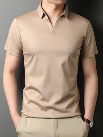 Business High Quality Cotton Polo Shirt Men