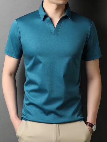 Business High Quality Cotton Polo Shirt Men