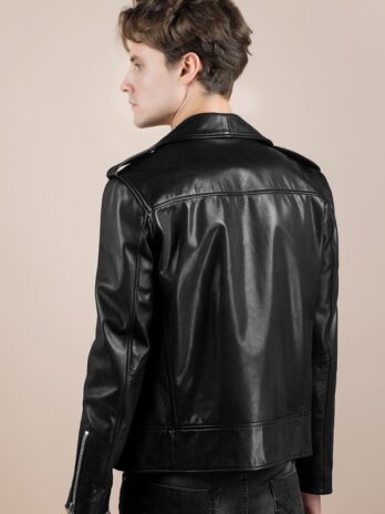 Mens Genuine Leather Fashion  Jacket