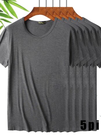 Men’s 5 Pack Soft Comfy Bamboo T Shirt