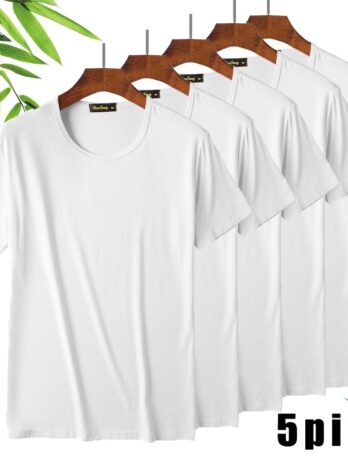 Men’s 5 Pack Soft Comfy Bamboo T Shirt