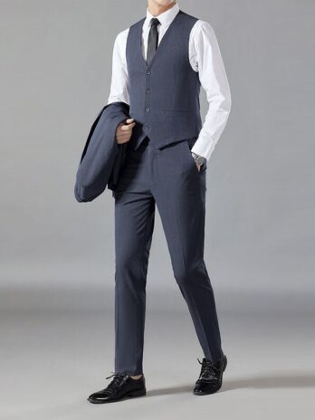 Men’s Solid Color Business Suit